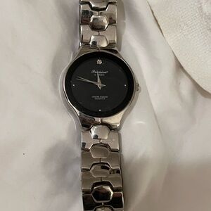 Silver and Black Wristwatch